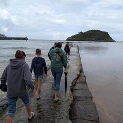 Versuch, um auf die Insel zu gelangen...