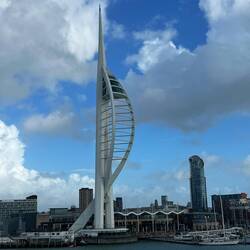 Arriving into Portsmouth: the Spinaker tower