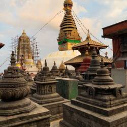 Der bekannte Stupa von Swayambhunath