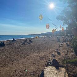 Heute ist der Strand ein wenig verwilder durch den Kirk