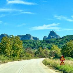 Anfahrt auf Meteora