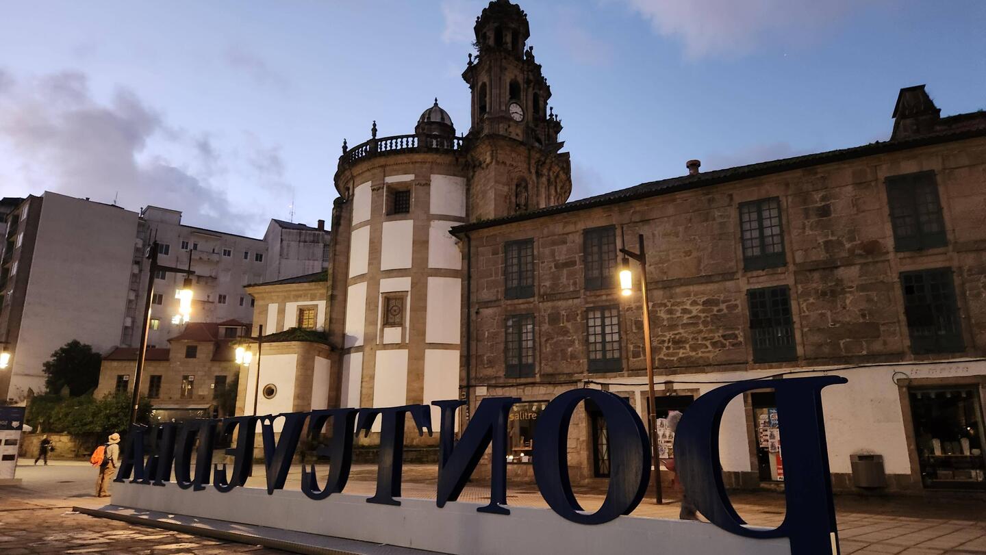 The Chapel of the Virgin Pilgrim in dawn's light in Pontevedra