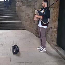 We were told, "When you hear the bagpiper you're almost there."