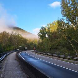 We walked along this road for a good few hours with regular diversions through little villages.