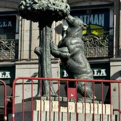 Symbol of Madrid - the bear and the strawberry tree.