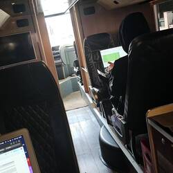 Morning accounting in the bus