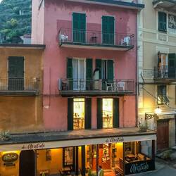 View from our Air BnB accommodation balcony. The crowds have gone home!