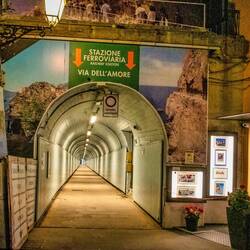 The stairs to our Air Bnb are on the right just inside the tunnel