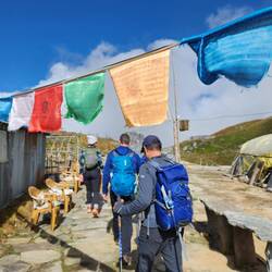 First break for a hot drink before the really brutal portions of stairs!
