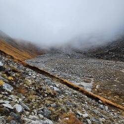 Older rock slide. More comes down each year that loosens from snow & ice