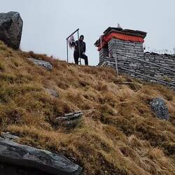 Anthony ringing the bell