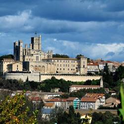 Ortsansicht Beziers von der Schleusentreppe