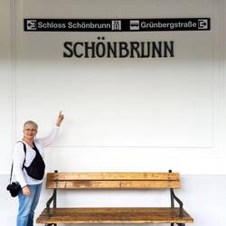 The metro station sign answers the question of where we are headed — Vienna, Austria.
