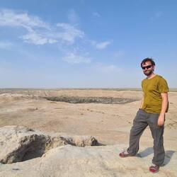 Standing on the city walls at the watchtower
