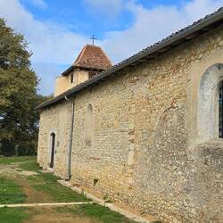 The church is in a remote countryside location