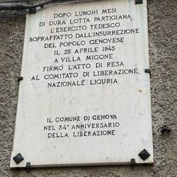 Plaque commemorating the surrender