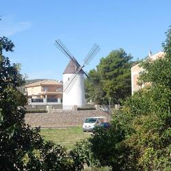 Auf dem Weg eine typische, spanische Windmühle