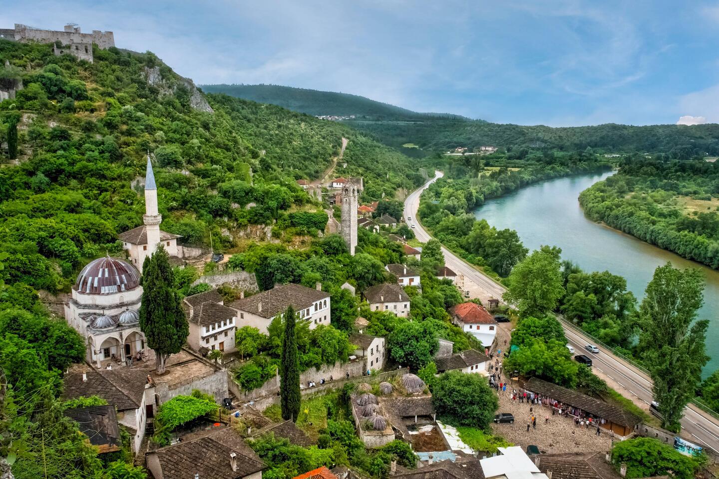 Ruins of the medieval castle of Pocitelj, Bosnia