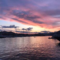 Sunset on our first night