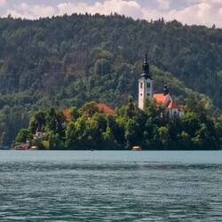 Pletna rowboat ride on Lake Bled to view the historic Church of Assumption