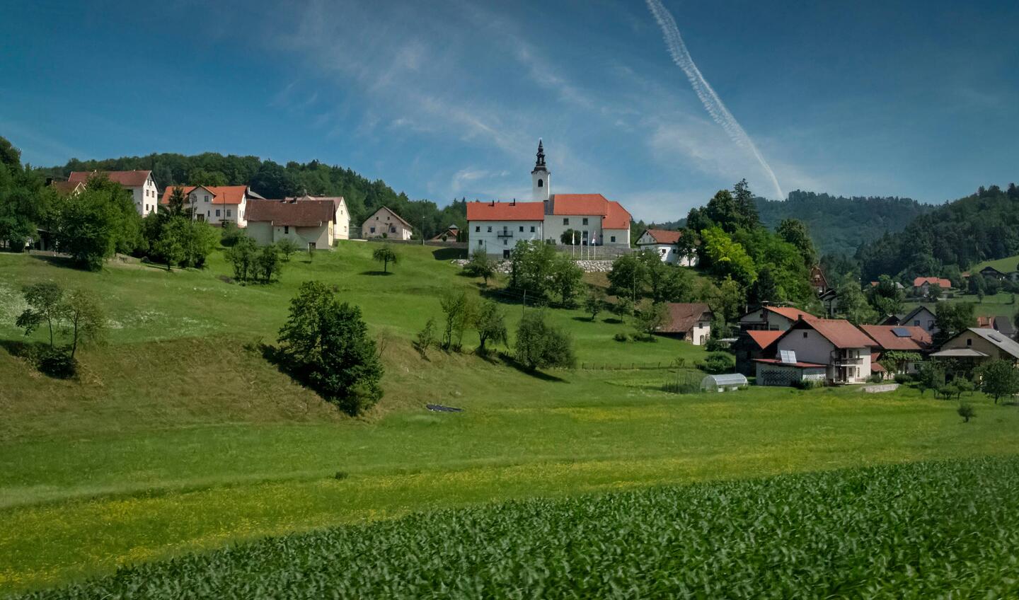 Scenery driving through Slovenia