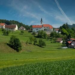Scenery driving through Slovenia