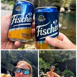 Bierchen und Baguette bis nach unten transportiert 🤗