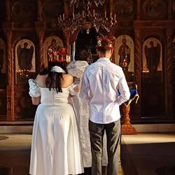 In der Kirche fand gerade eine Trauung statt