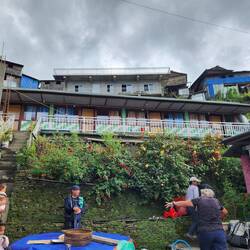 Our rooms up above. The keys fit all the rooms😂