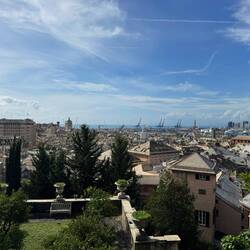 View of Genoa towards the port