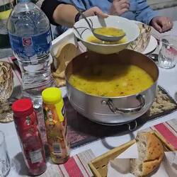 Dinner at the hotel entirely made out of salt