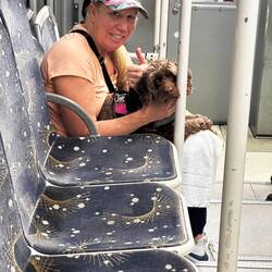 CJ and Daisy on the funicular