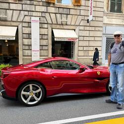 Ferrari show! Still a mode of transport in Genoa