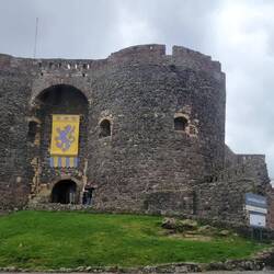 Our first view of Carrickfergus Castle. They were rebuilding sections of it.
