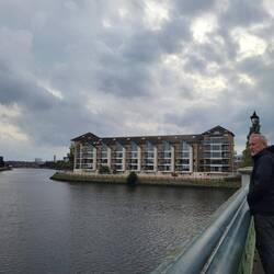 Our walk from our apartment in Belfast to city center took us over the Albertbridge Road bridge.