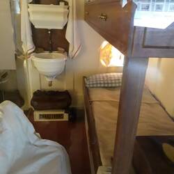 Third class passenger cabin on the Titanic. 75% of people in these cabins were lost.