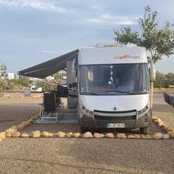 Unser Platz auf dem Area Autocaravanas Carpe Diem in Vera