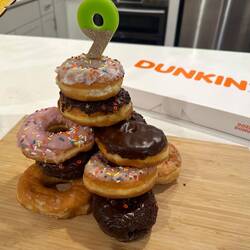 Donut Cake birthday tradition! 🍩