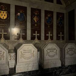 Royal Pantheon Crypt. Five centuries of Royal family are entombed.