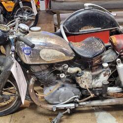 NSU Sportmax mit Steib-Beiwagen, direkt von der Straße