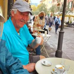 A little coffee break before the big hike from Santa Margherita to Portafino!