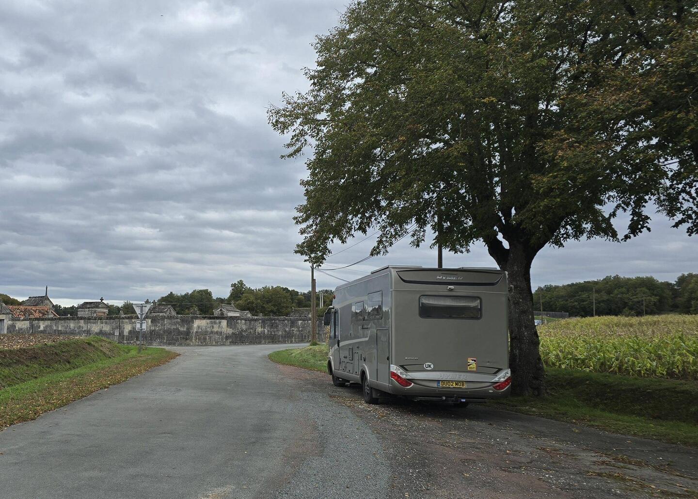 Parking by the cemetery