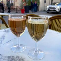 Time for a wine after lots of walking