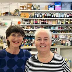 Danielle with Brigitte Bertoux in her workshop