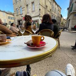 Lovely to sip a coffee and watch the world pass by