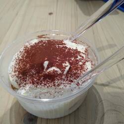 Tiramisu! We had to do something while waiting for the bus!