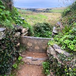 The stiles are stone on this walk