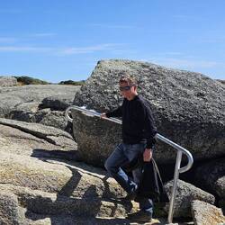 We laughed at this piece of infrastructure, but then along our walk met the man who installed it!