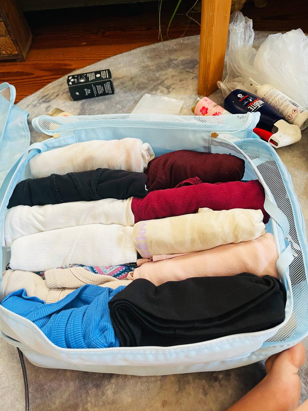 So werden die Sachen möglichst klein und übersichtlich gepackt