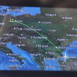 Flugroute Berlin - Istanbul
